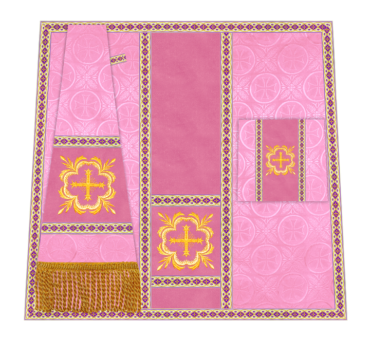 Traditional Altar Mass Set with  Embroidered Motifs
