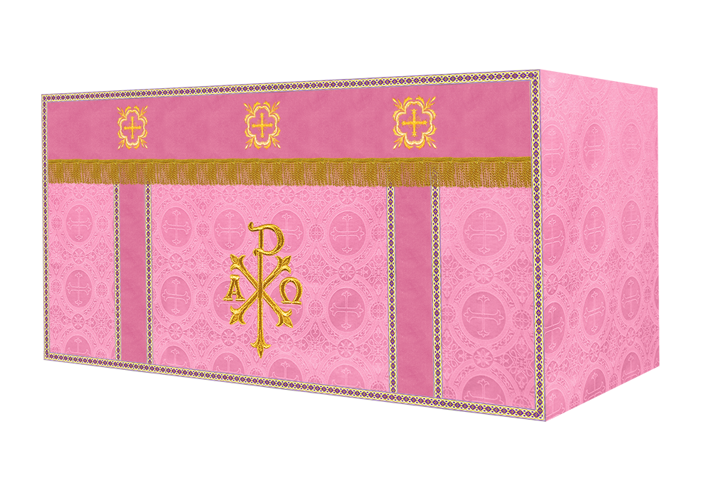 Altar Cloth with Spiritual Cross with Trims