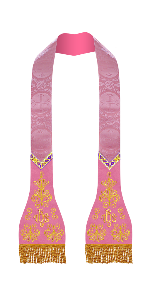 Roman Stole with Spiritual embroidery