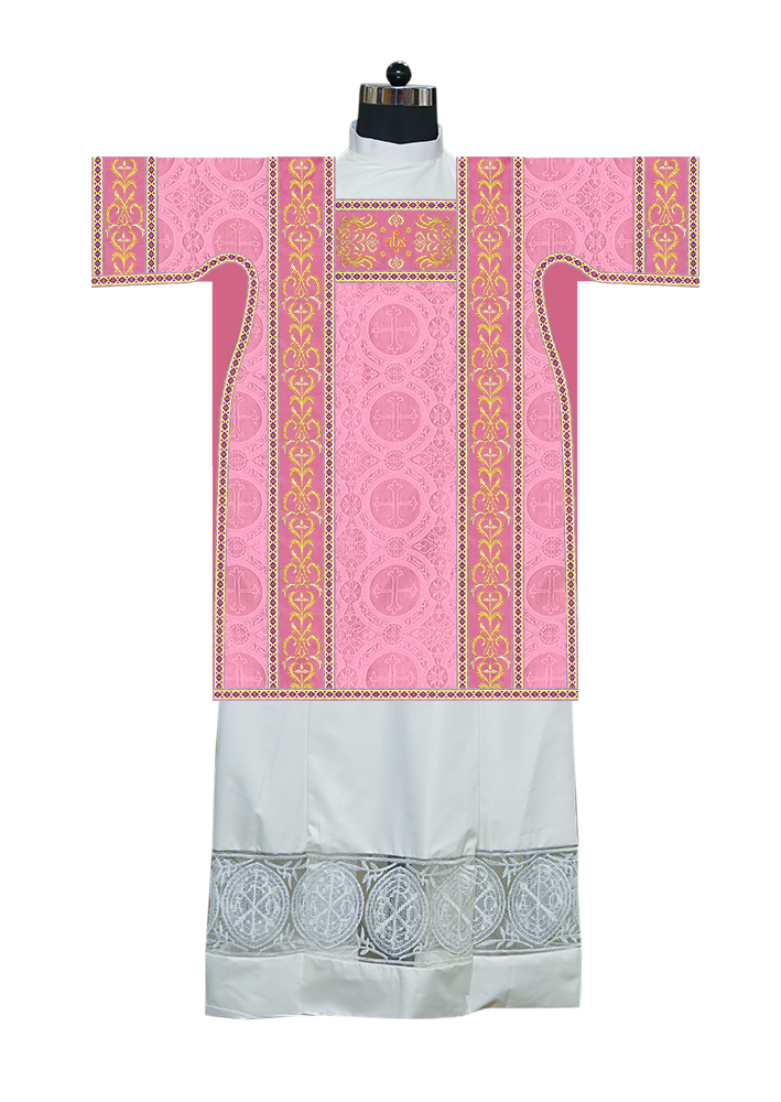 Tunicle Vestment with Spiritual Motif and Trims