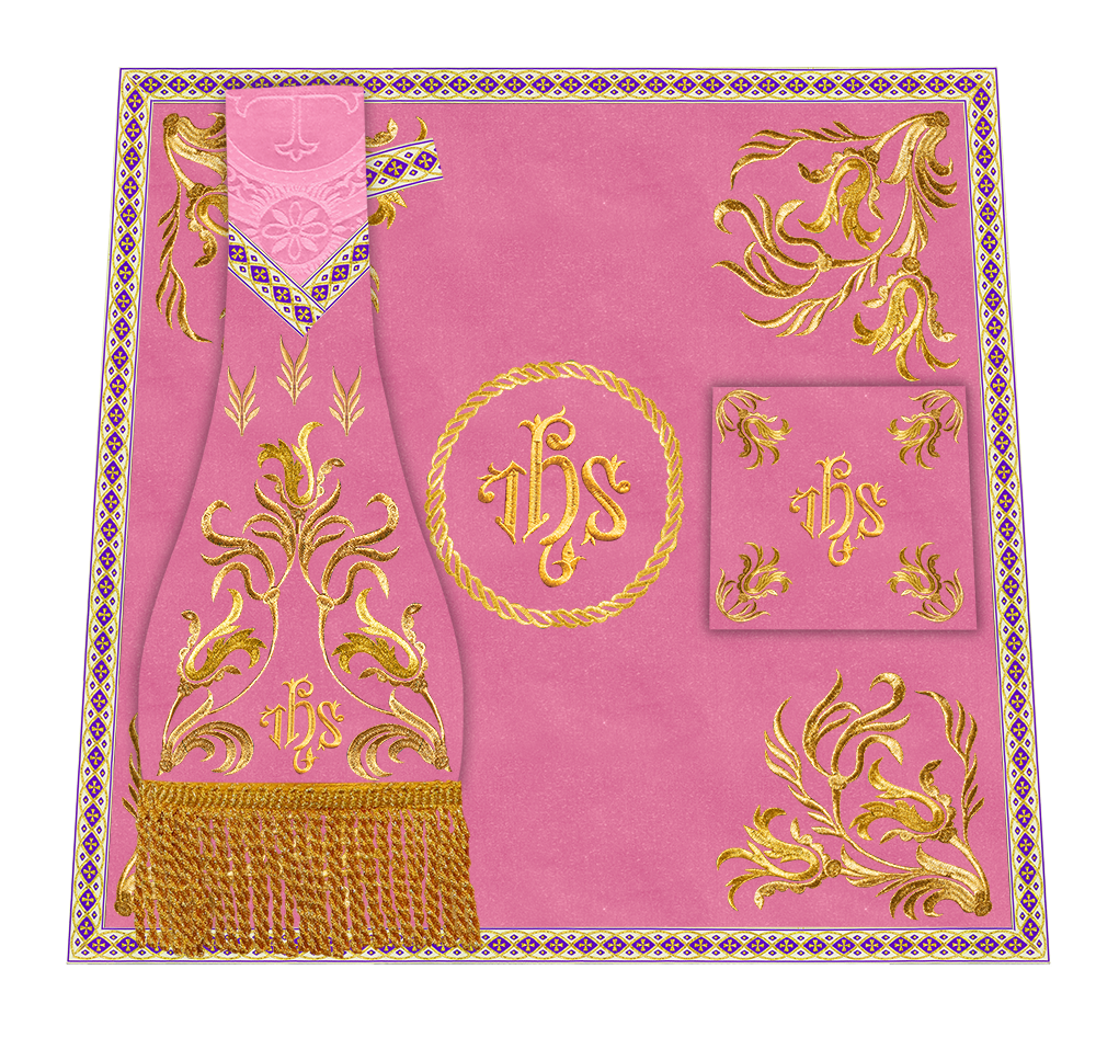 Liturgical Borromean Chasuble With Detailed Embroidery and Trims