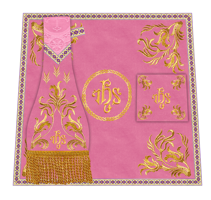 Liturgical Borromean Chasuble With Detailed Embroidery and Trims