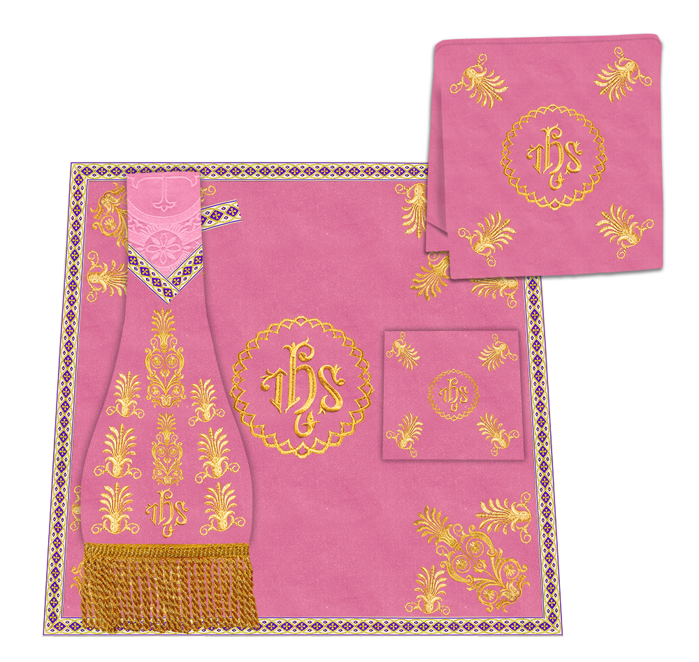 Altar Cloth with Embroidered Motif and Trims