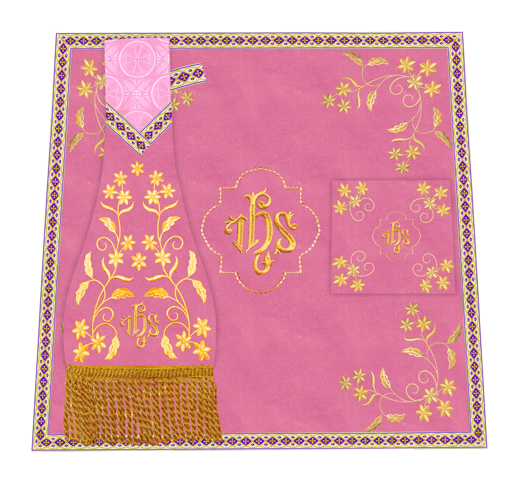 Catholic Altar Mass Set with Embroidered Motif