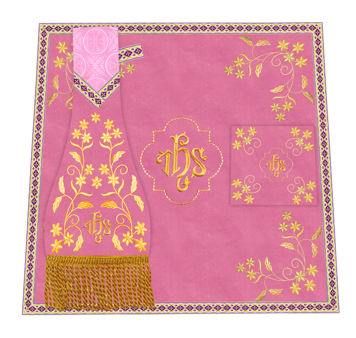 Catholic Altar Mass Set with Embroidered Motif