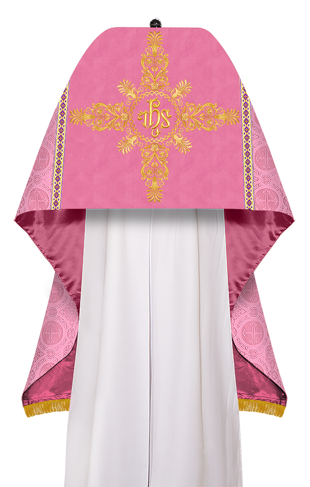 Humeral Veil Vestment with Embroidery and Spiritual Motif