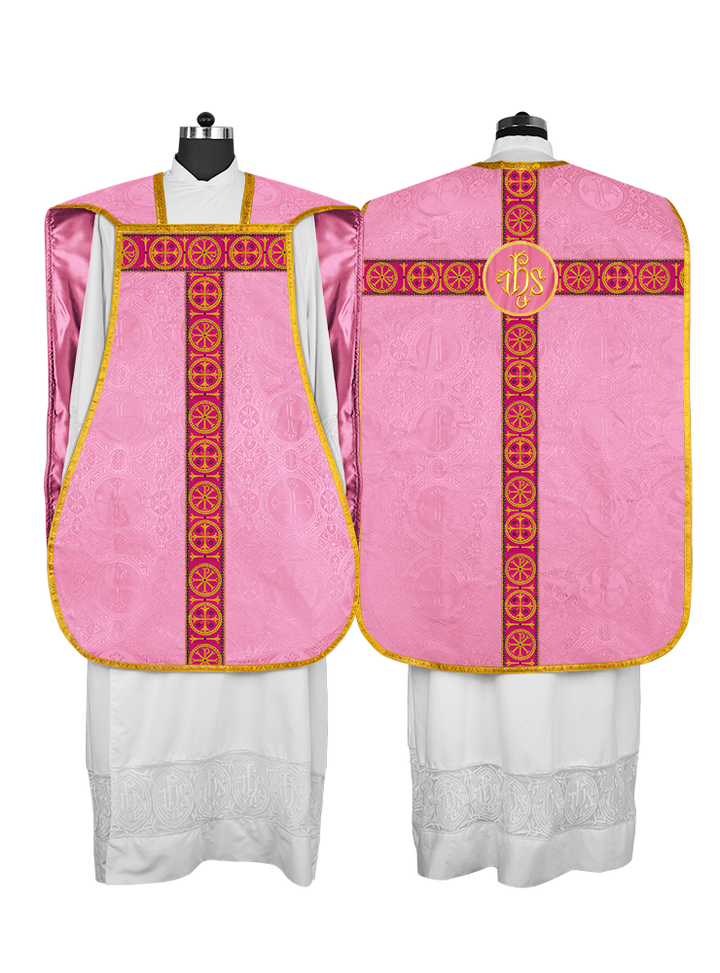 Catholic Roman Chasuble with Ornate Orphrey