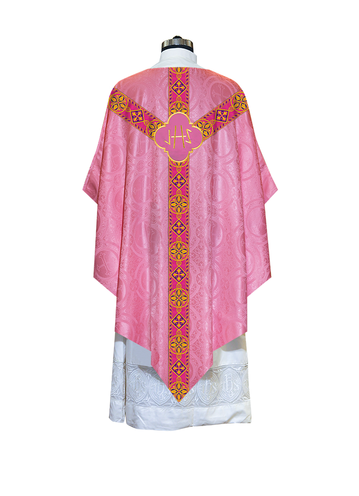 Pugin Chasuble with Braided Lace Orphrey