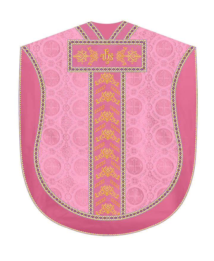 Borromean Chasuble Vestment Adorned With Colour Braids and Trims