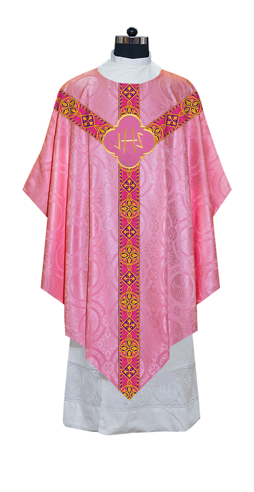 Pugin Chasuble with Braided Lace Orphrey