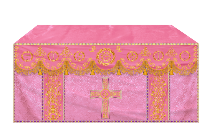 Church Altar Frontal with Ornate Embroidery & Spiritual Motifs
