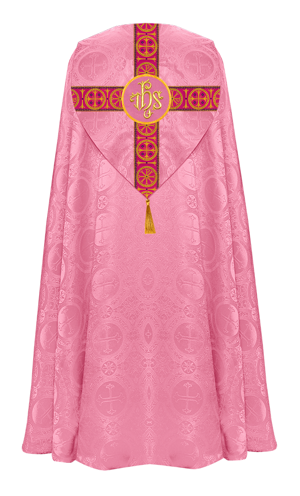 Gothic Cope Vestment with Cross Type Braided Motif