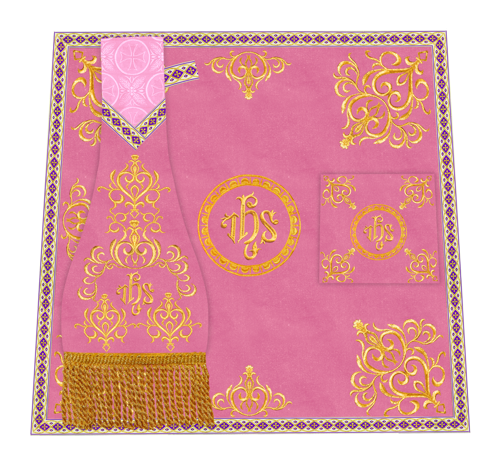 Elegant Altar Cloth with Intricate Orphrey Embroidery & Motif