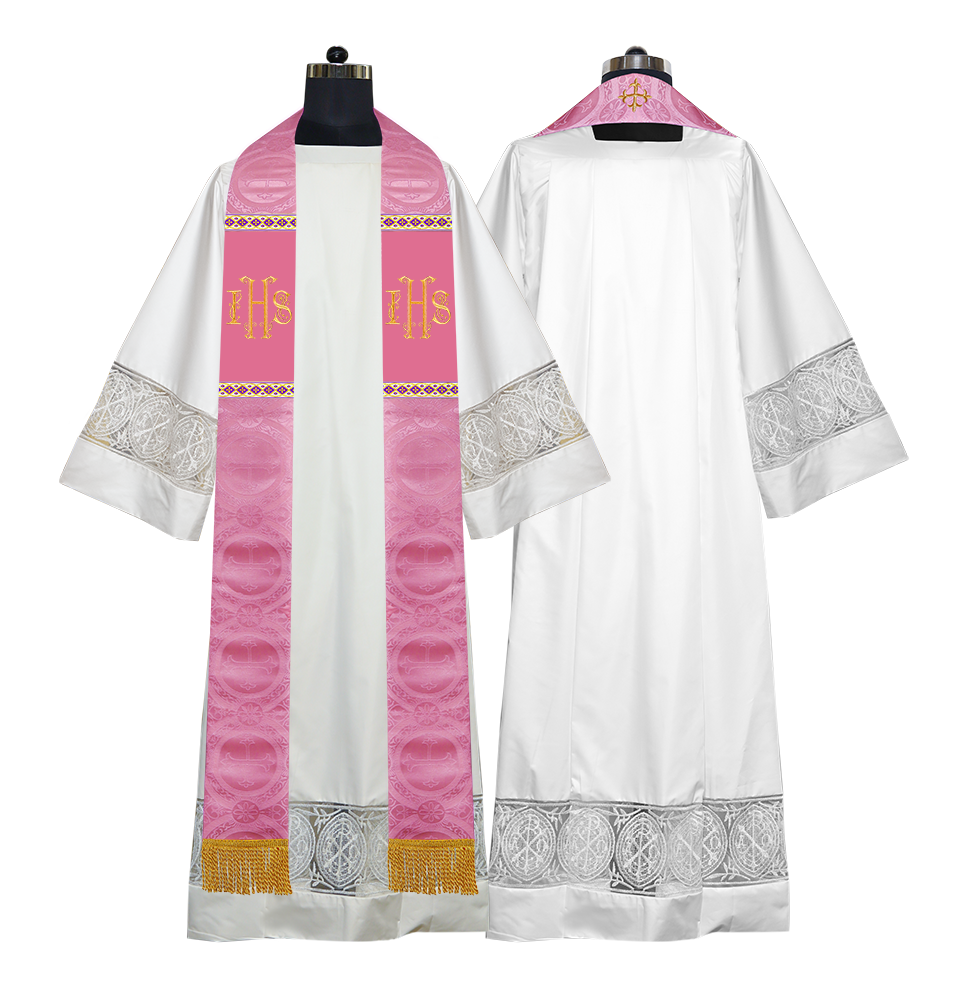Embroidered IHS Ordination stole