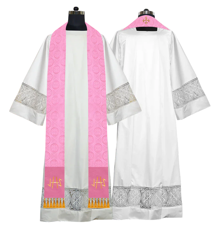 Ordination Stole with Embroidered Spiritual Motif