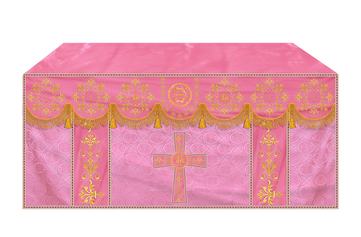 Embroidered Liturgical Church Altar Cloth with Spiritual Motif