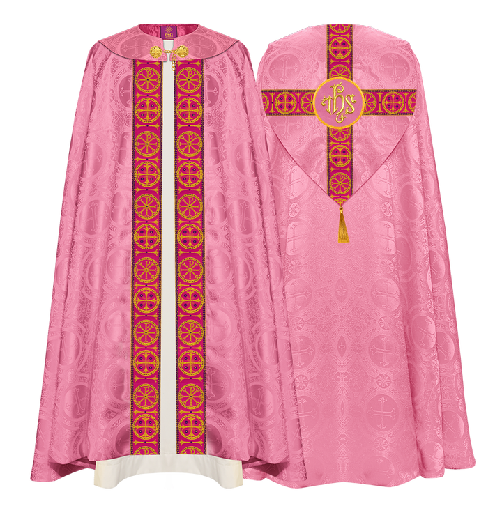 Gothic Cope Vestment with Cross Type Braided Motif