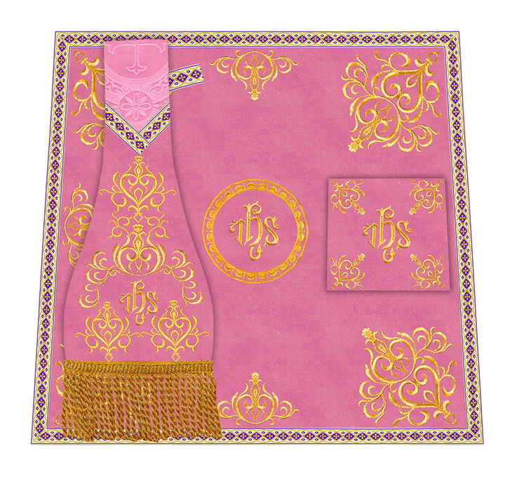 Traditional Fiddleback Vestment With Motifs and Trims