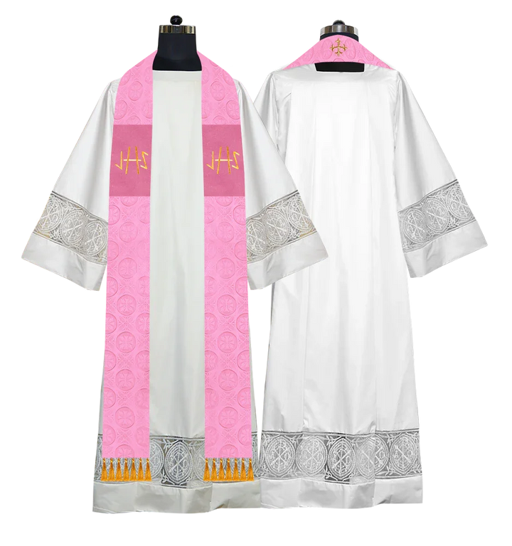 Ordination Stole with Embroidered Spiritual Motif