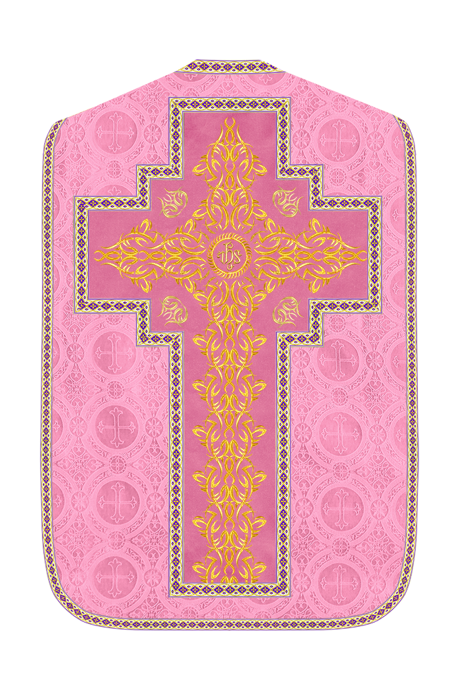 Roman Fiddleback Chasuble With Enhanced Embroidery  & trims