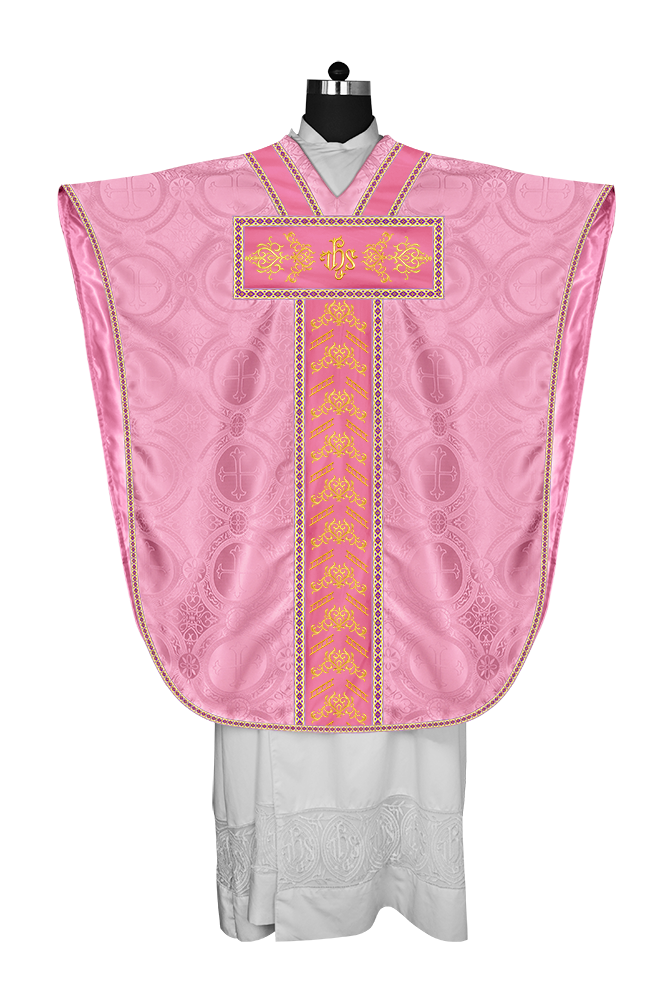 Borromean Chasuble Vestment Adorned With Colour Braids and Trims