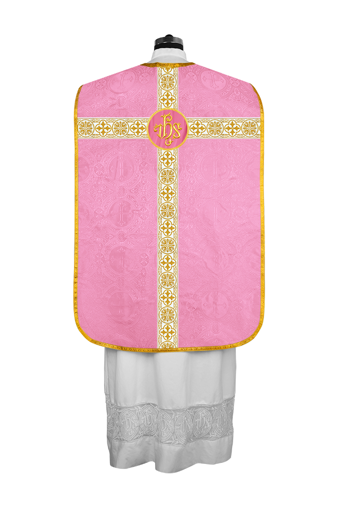 Casulla católica romana con motivo espiritual 