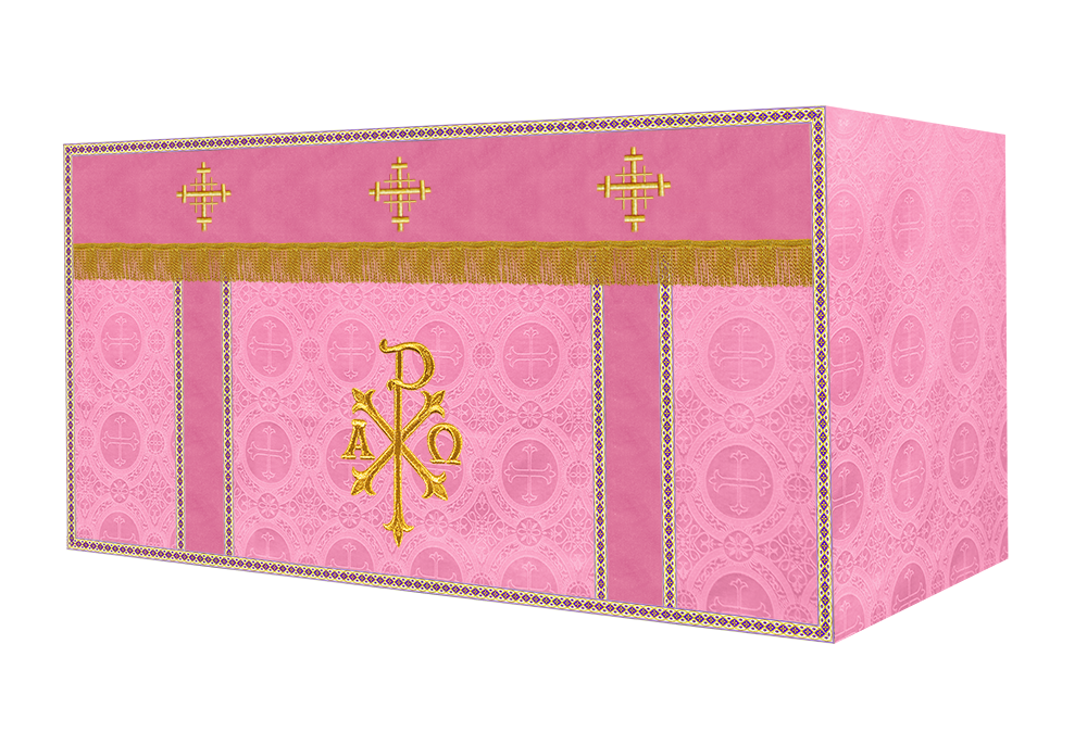 Altar Cloth with Spiritual Cross with Trims