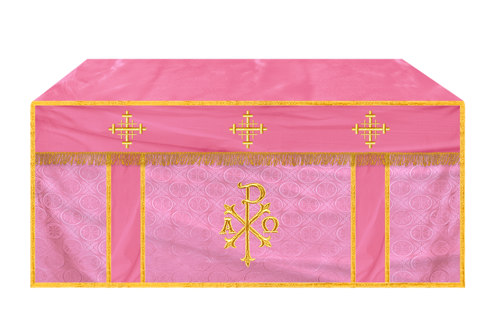 Church Altar Cloth with Embroidered PAX and Cross