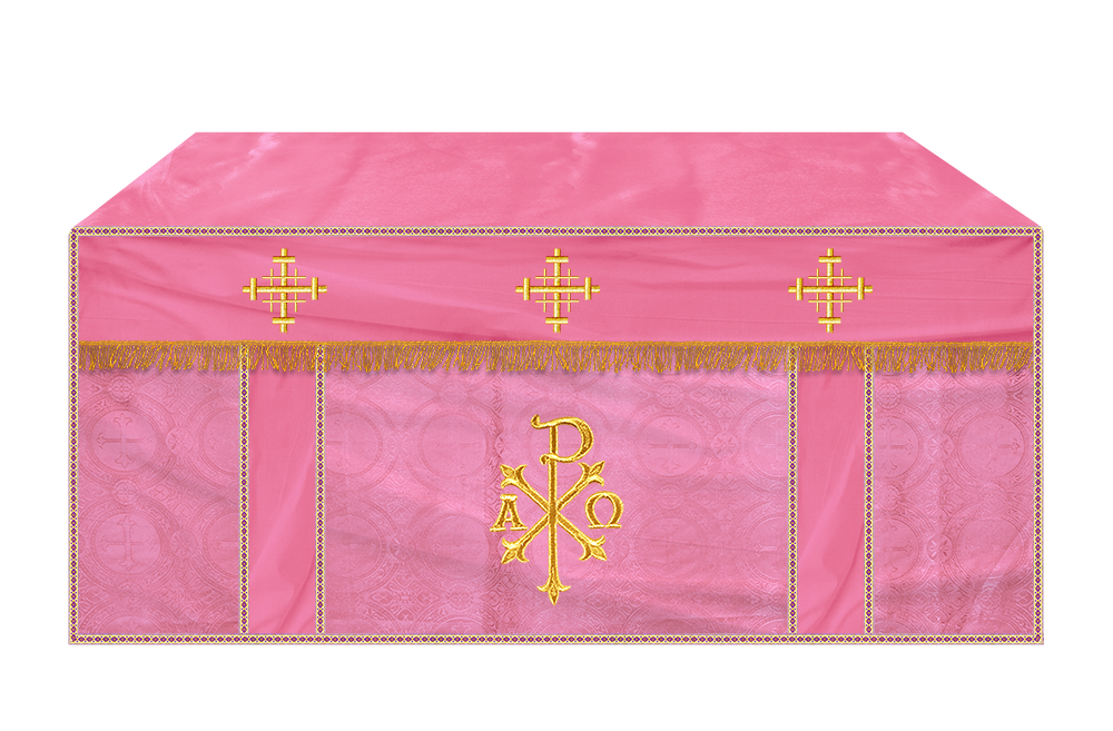 Altar Cloth with Spiritual Cross with Trims