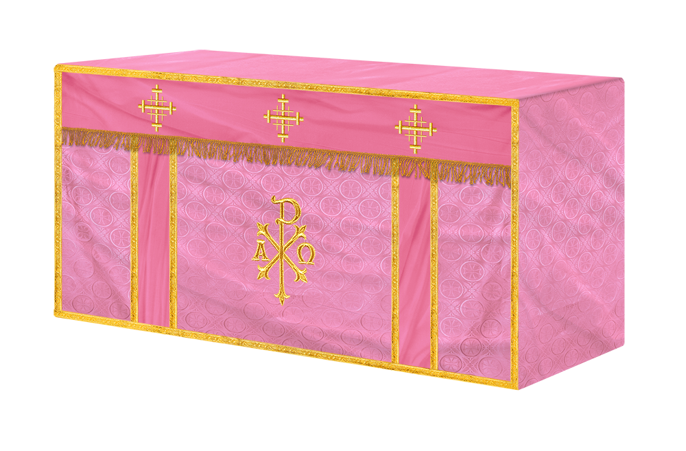 Church Altar Cloth with Embroidered PAX and Cross