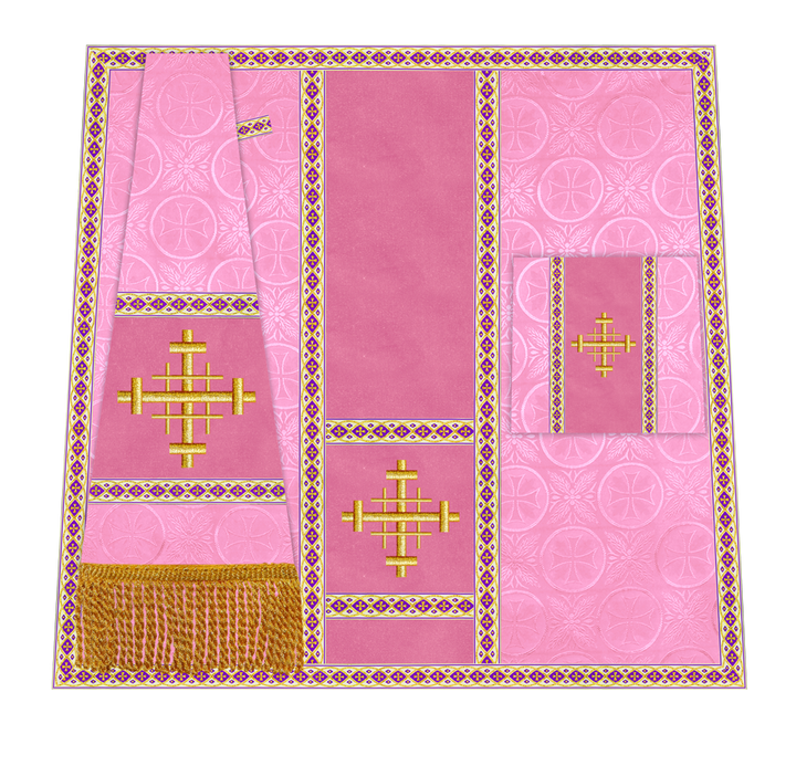 Traditional Altar Mass Set with  Embroidered Motifs