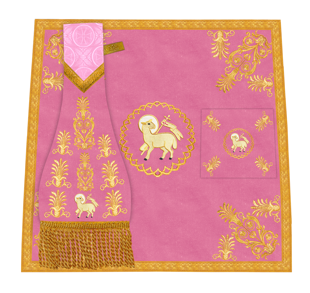 Liturgical Church Mass Set with Ornate Embroidered Details