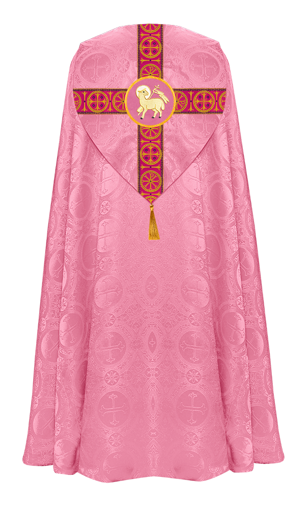 Gothic Cope Vestment with Cross Type Braided Motif