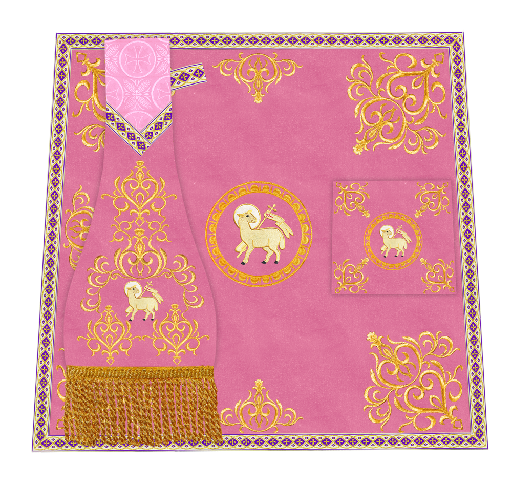 Liturgical Mass Set with Ornate Embroidery and Motif