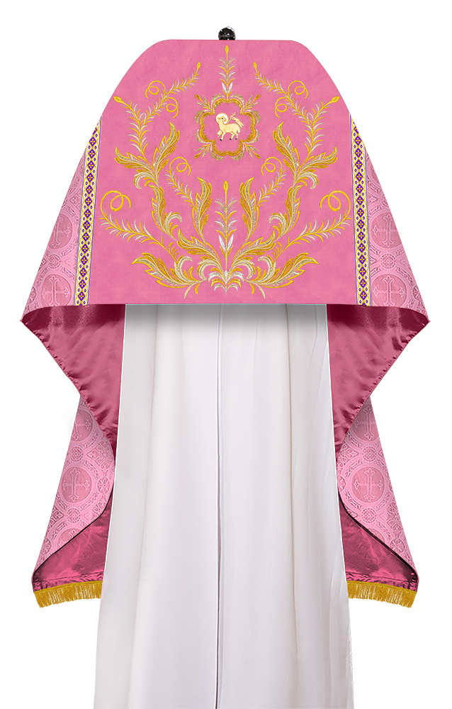 Humeral Veil Vestment with Ornate Embroidery Motif