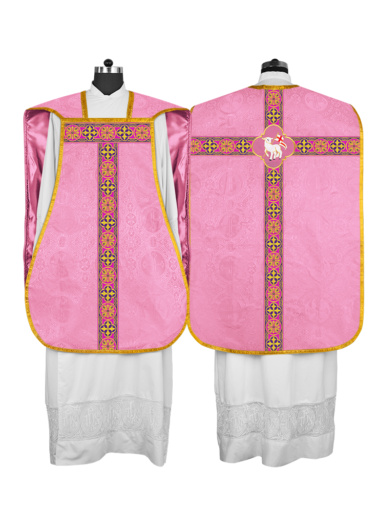 Fiddleback romano con ribetes trenzados tejidos 