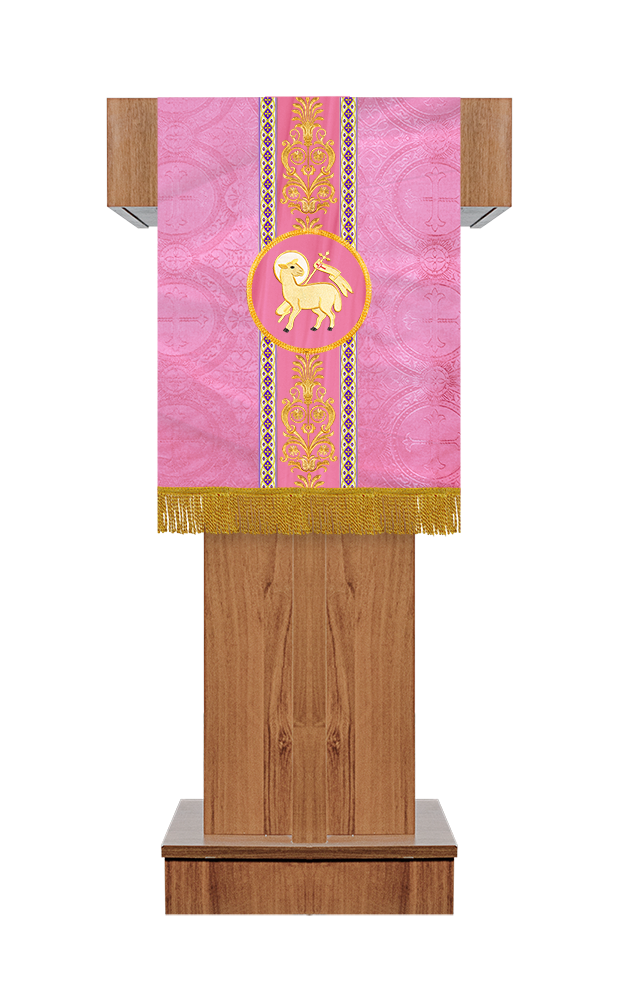 Altar Cloth with Embroidered Motif and Trims