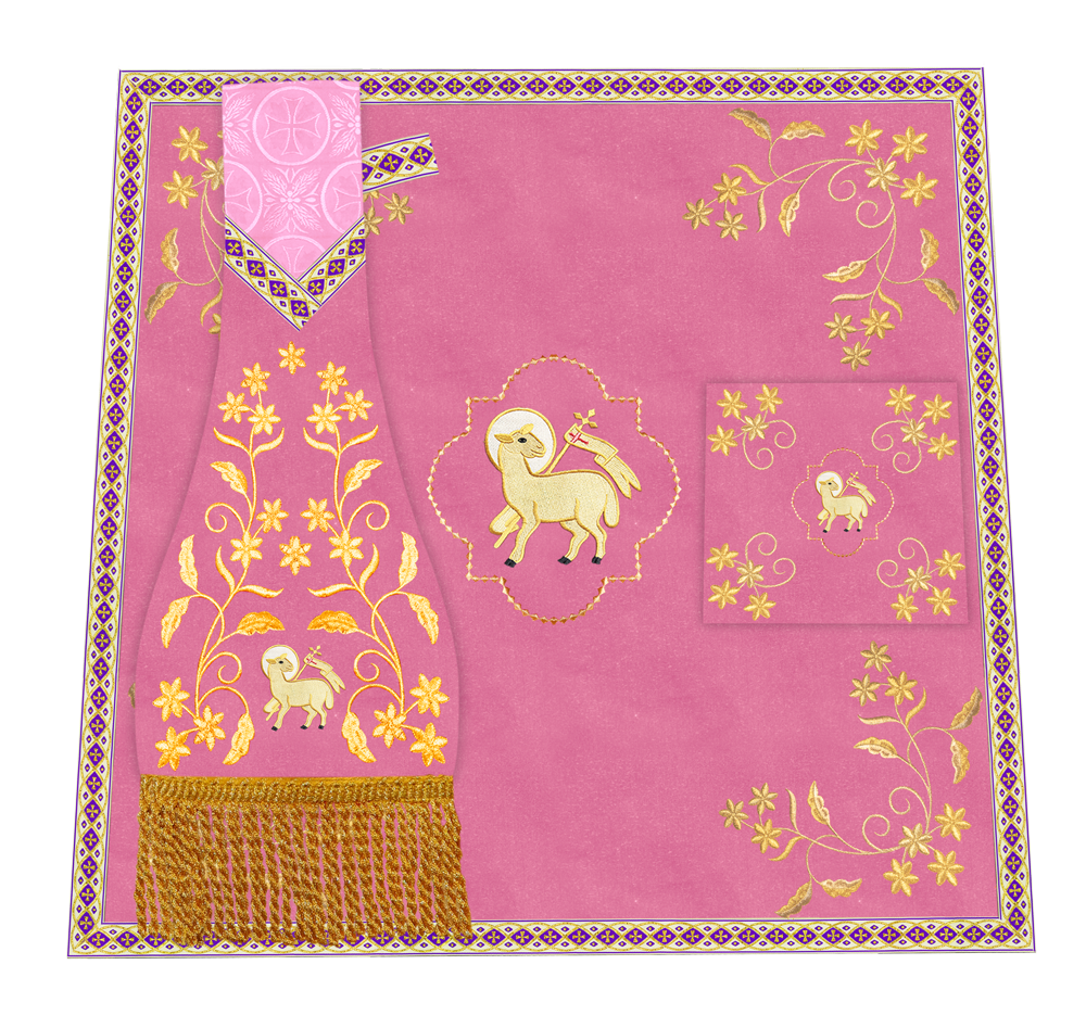 Catholic Altar Mass Set with Embroidered Motif