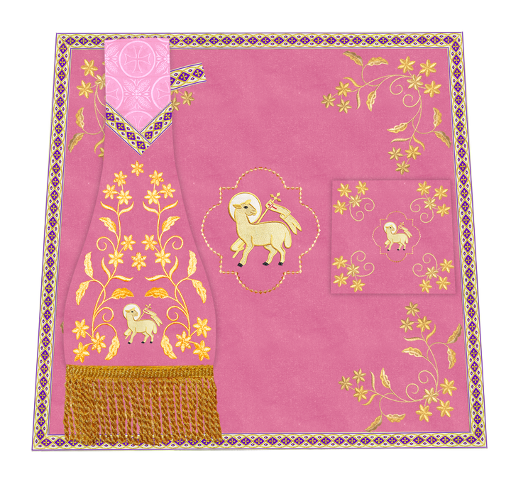 Catholic Altar Mass Set with Embroidered Motif