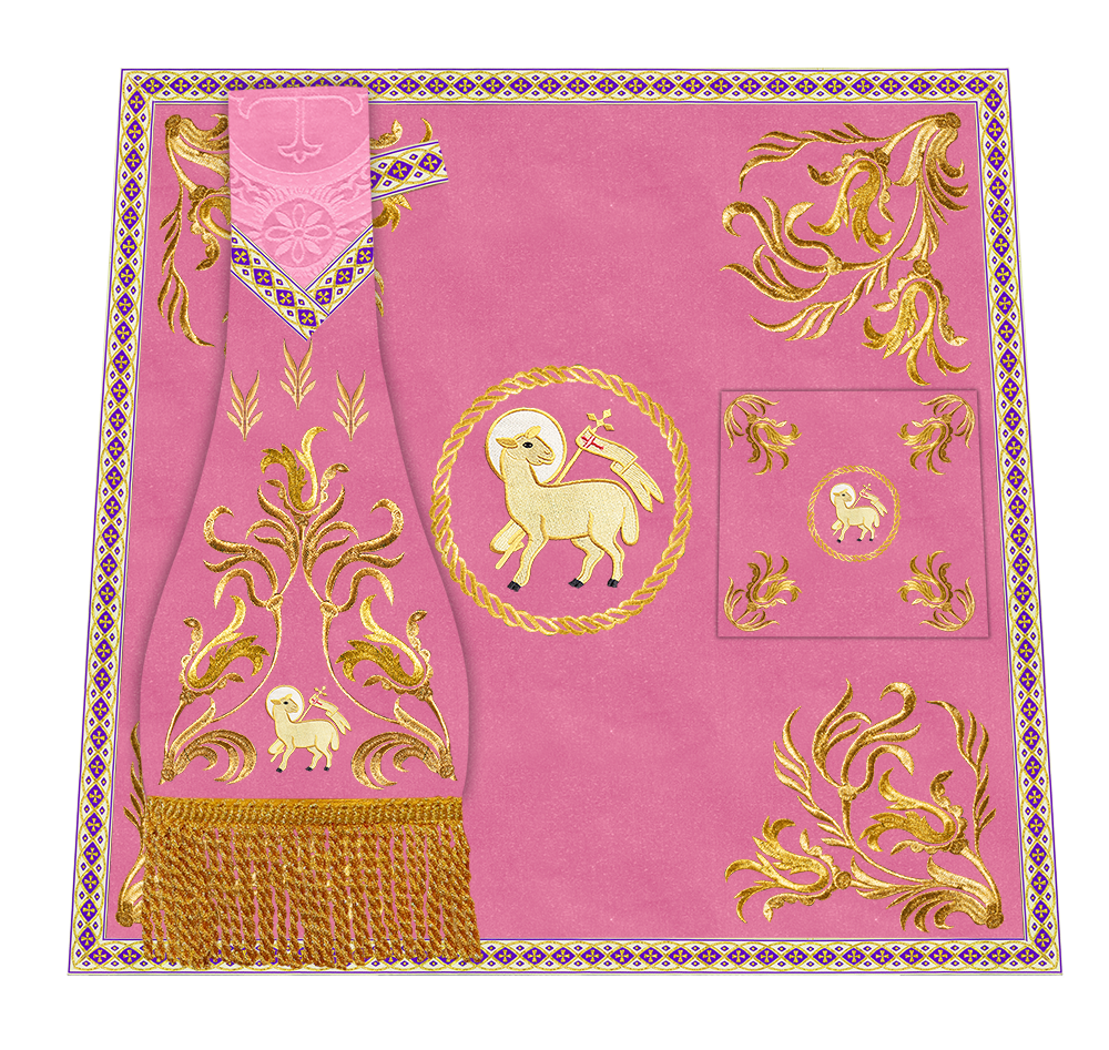 Mass set Vestment with Embroidered Motif