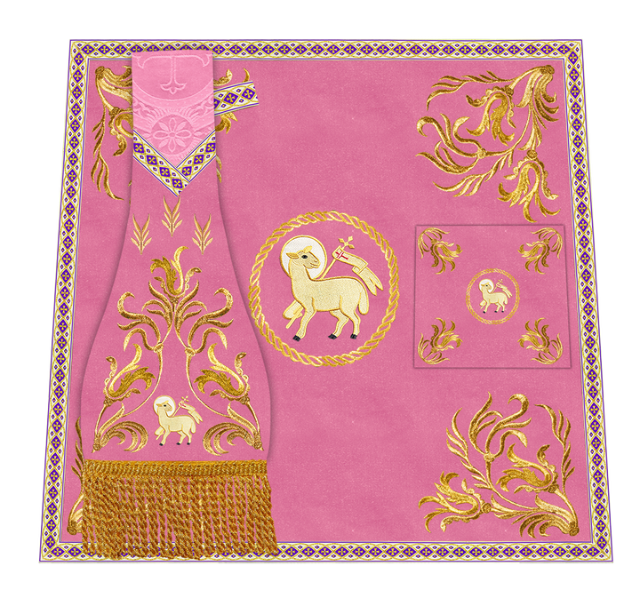 Mass set Vestment with Embroidered Motif