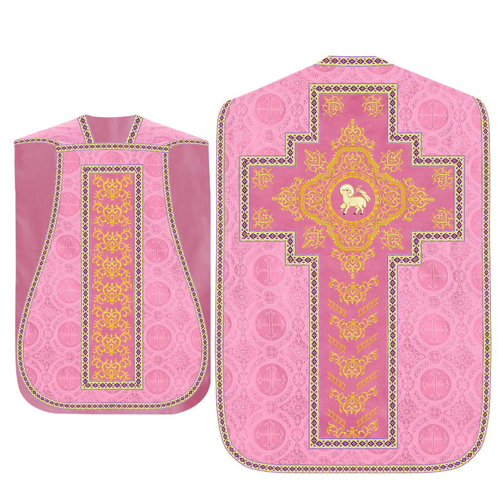 Traditional Fiddleback Vestment With Motifs and Trims