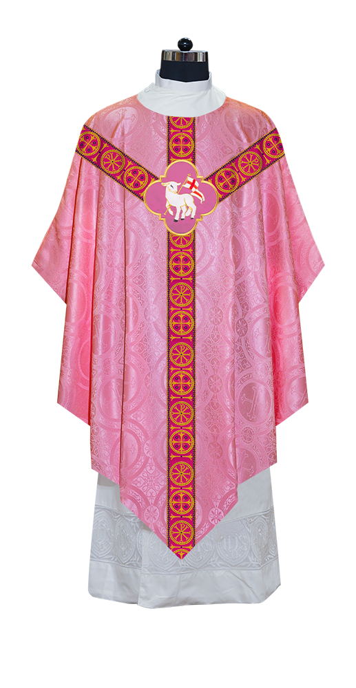 Divine Pugin Chasuble with Braided Lace Orphrey