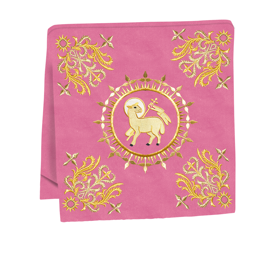 Elegant  church mass set with Embroidered Motif