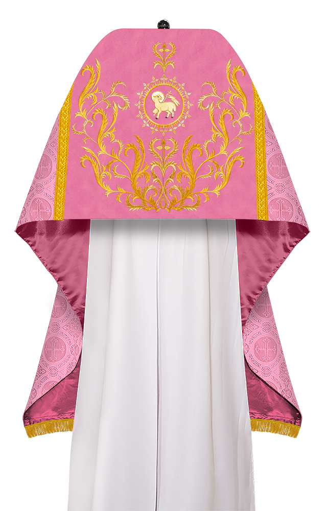 Liturgical motif embroidered Humeral Veil