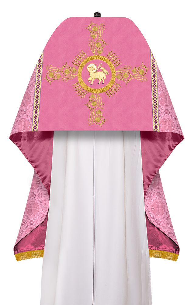 Humeral Veil Vestment with Grapes Embroidered Trims