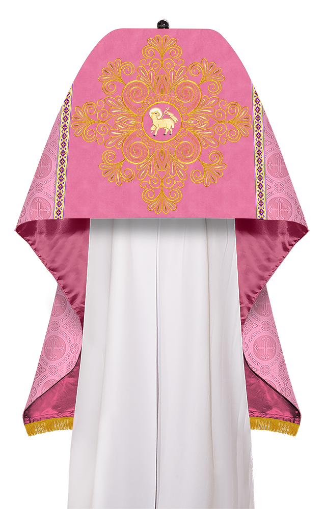 Humeral Veil Vestment with Braided Embroidery and Trims