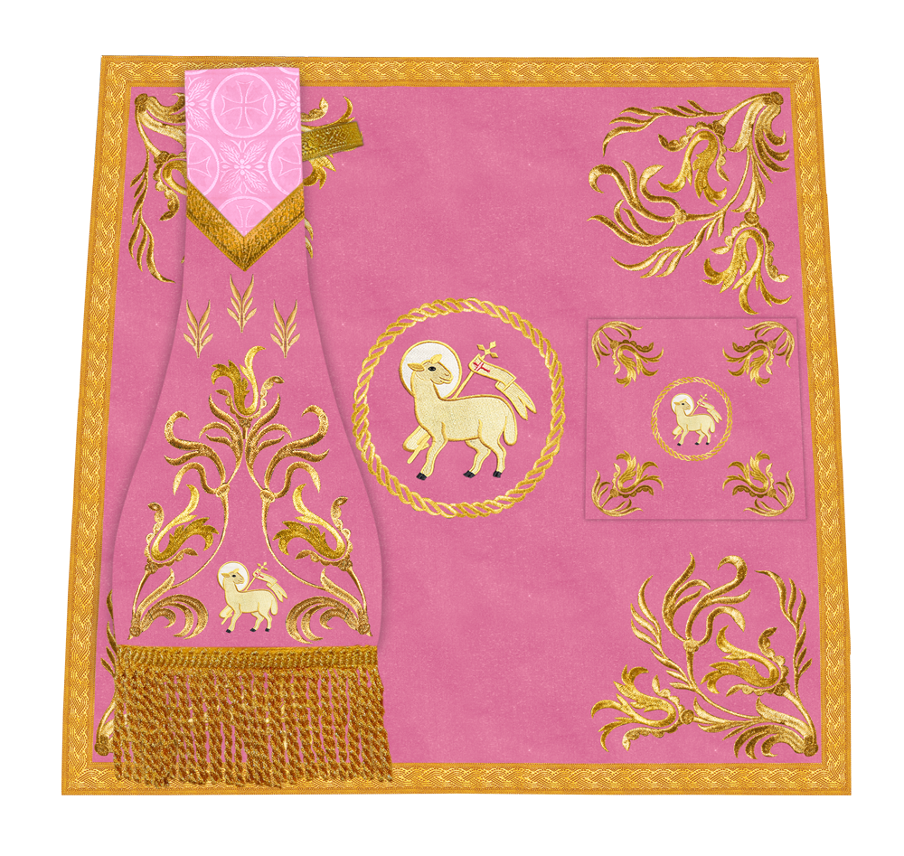 Church Altar Cloth with Refined Embroidery and Motif