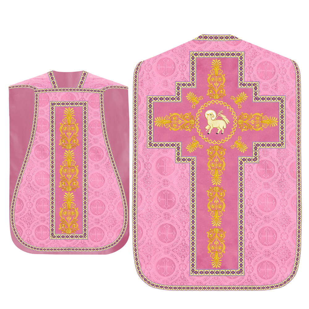 Roman Chasuble Vestments Adorned With Trims