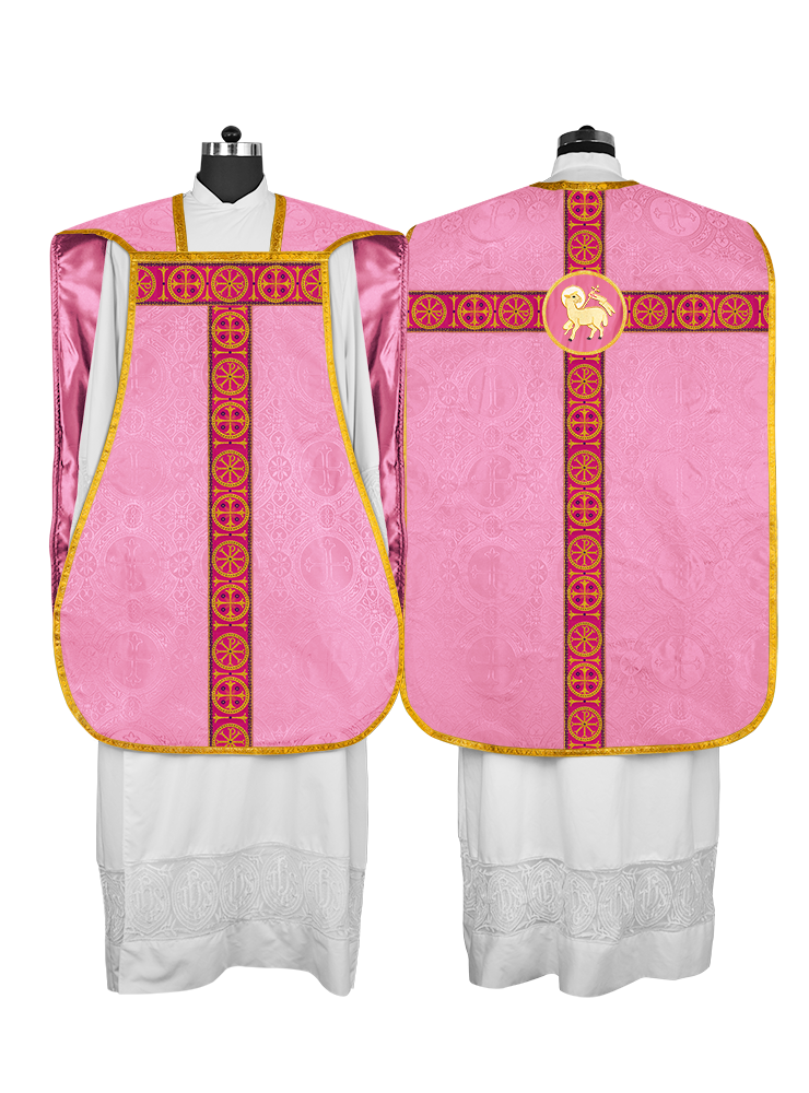 Catholic Roman Chasuble with Ornate Orphrey